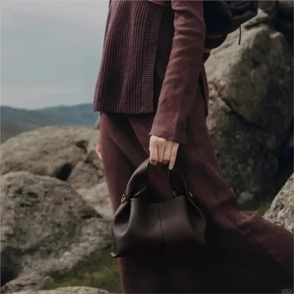 Borsa a Tracolla di Lusso da Donna Designer Autunno/Inverno 2025 – Con Motivo Lychee e Dettaglio a Nuvola sulle Spalle