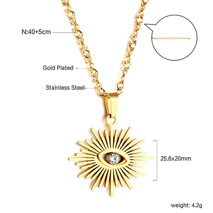 LUXUKISSKIDS Hamam Chunky collana Luxury Trendy Eyes ciondolo ciondoli a mano di sales collari con strass a cuore estetica y2k Choker