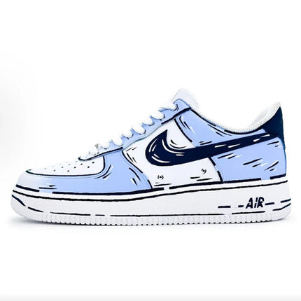 Scarpe da ginnastica personalizzate Nike Air Force 1 Sogno romantico Stile comico Linea disordinata Design Coppia Scarpe abbinate Scarpe da skate basse unisex platinumshop