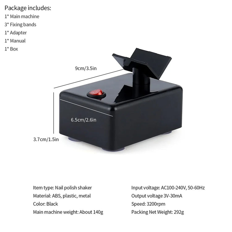 Fast Nail Polish Shaker for Nail Polish Tattoo Ink Pigment Liquid Shaking Machine Eyelash Glue Makeup Tools Anti Caking