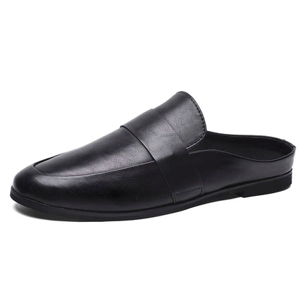 Mezze mocassini da uomo in pelle estiva pantofole mocassino Slides muli traspiranti per uomo Outdoor leggero Casual mezze scarpe 2023
