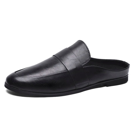 Mezze mocassini da uomo in pelle estiva pantofole mocassino Slides muli traspiranti per uomo Outdoor leggero Casual mezze scarpe 2023