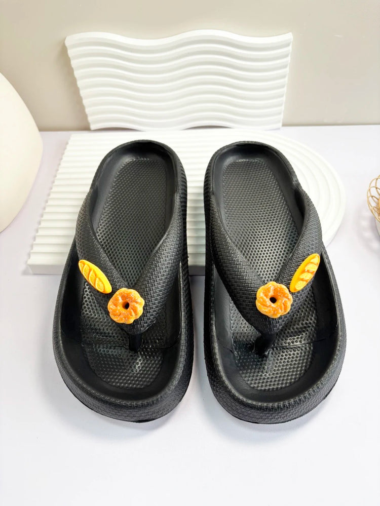 Infradito da donna multicolori estivi Sandali con fiocco in orsacchiotto metallico alla moda Sandali da spiaggia per le vacanze a casa Calzature versatili