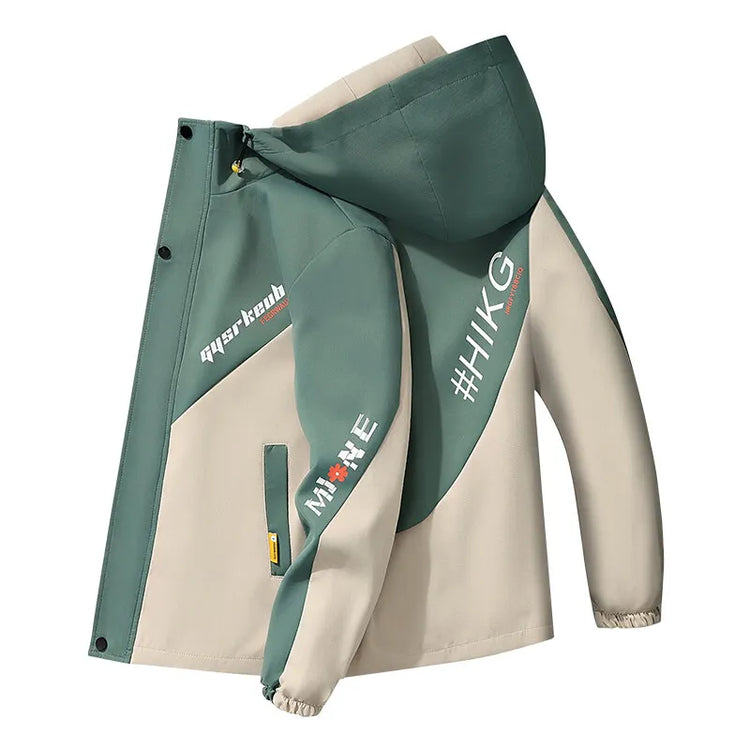 2024 Spring and Autumn jackets Fashion Trend Hooded Coat Men's Casual letter pattern Comfortable Waterproof Jacket M-4XL