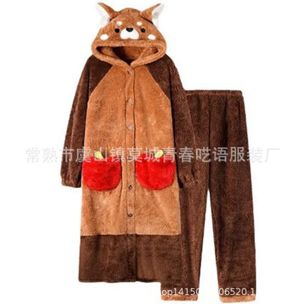 Adult raccoon costumes, cartoon pajamas, Halloween role-playing costumes, animal pajamas
