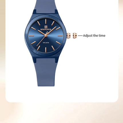 NAVIFORCE 2025 Orologi moda donna Orologio al quarzo Sport Cinturino in silicone Orologi da polso da donna Orologio semplice Regalo relogios feminino platinumshop