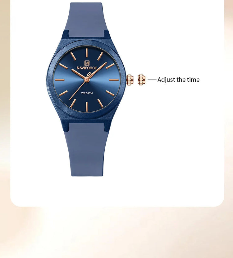 NAVIFORCE 2025 Orologi moda donna Orologio al quarzo Sport Cinturino in silicone Orologi da polso da donna Orologio semplice Regalo relogios feminino platinumshop