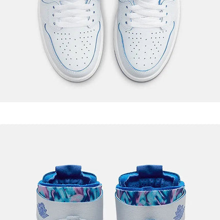 Scarpe da ginnastica alte Nike Air Jordan 1 Zoom originali da donna DV5575-140 platinumshop