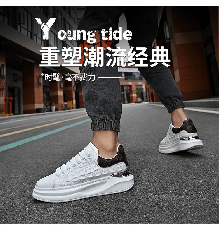 Leather Shoes Men's Skateboard Cricket for Men Sports Running Sneakers Male Luxury Designer Flats Platform