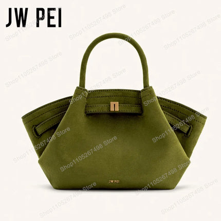 Borsa Mini Tote Hana di JW PEI per Donne, Borsa a Mano in Pelle Martellata Premium, Borsa a Tracolla per Lavoro