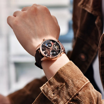 PAGANI DESIGN 41MM Orologio da uomo Orologio meccanico automatico di lusso Orologio da pilota impermeabile in acciaio inossidabile da 100 m PDYS021