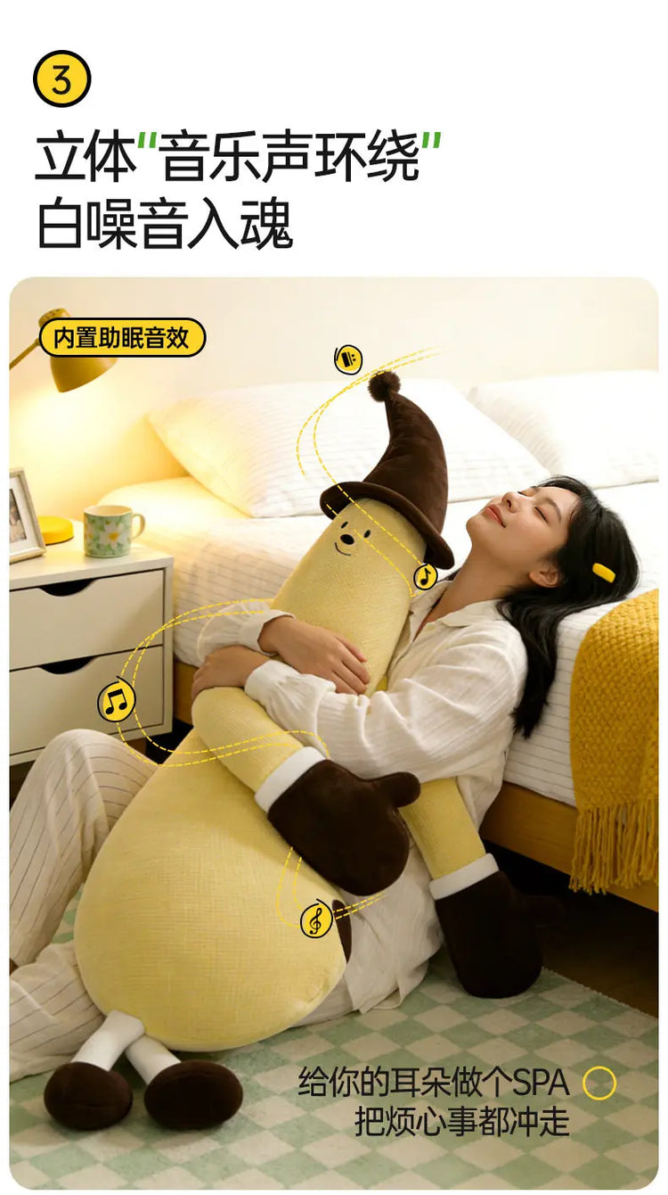 Banana King Soothing Patting Heatable Sleeping Body Pillow For Adult Women Side Sleeper Leg Hugging Pillow For Bedroom Nap Sleep