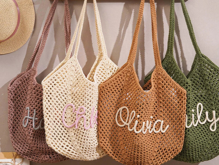 Personalized Beach Bags, Bridesmaid Gift Bags, Straw Beach Bags, Wedding Favors Gifts, Beach Travel Bag, Bachelorette Party Favors