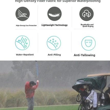 Golf Raincoat Rain Jacket Waterproof Lightweight Quick-Dry UV Sun Protection Breathable Outdoor Sports Men Women Golfing Apparel PlatiNum