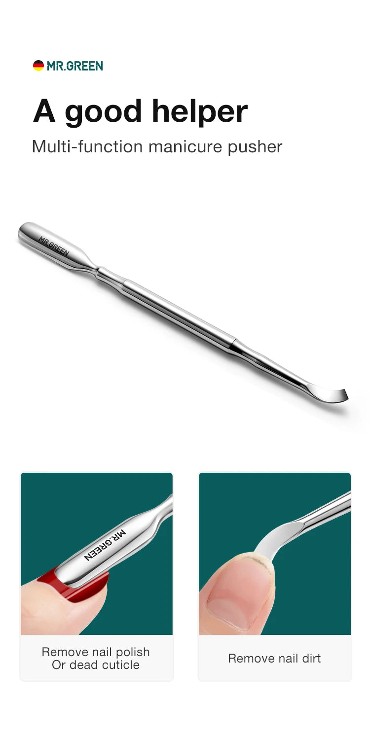 MR.GREEN Nail Cuticle Nipper Manicure Scissors Stainless Steel Dead Skin Remover Pusher Tool Trimmer