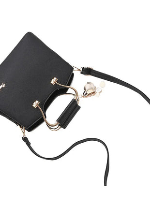 Yogodlns Luxury Pendant Handbag For Women PU Leather Tassel Shuolder Bag Designer Handle Bag Brand Shopping Mommy Shoudler Bag PlatiNum