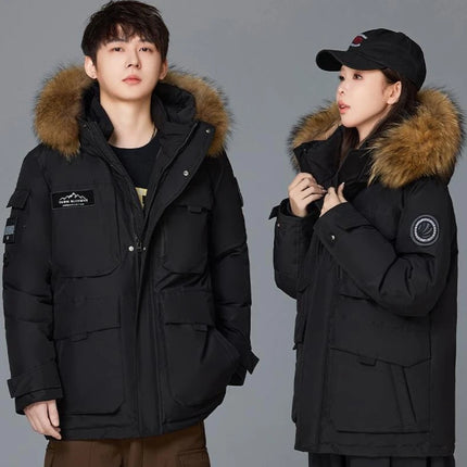 New Winter Mens Hooded Fur Collar Duck Down Coats High Quality Waterproof Coats Fashion Parkas Male Casual Warm Down Jackets