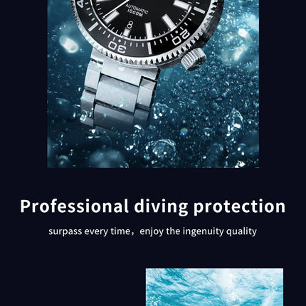 ADDIESDIVE Men's Automatic Mechanical Watch Sapphire Glass Super Luminous Watches Stainless Steel Hombre 100Bar Waterproof