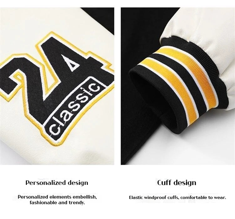 Men's Embroidered Jacket Baseball Jacket American Retro Couple Jacket Brown School Uniform Jacket Autumn Jacket Fashionable