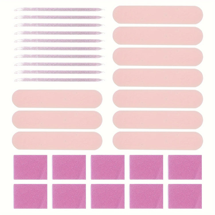 1set-30pcs Nail Care Kit: Mini Files, Buffers & Sticks - Perfect for Jewelry Polishing & Manicures