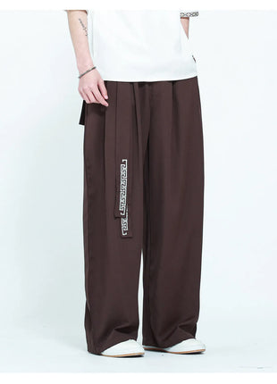 Pantaloni da uomo in stile giapponese con stampa Ukiyo-e, pantaloni comodi e alla moda, pantaloni larghi da uomo, pantaloni casual a gamba dritta da uomo
