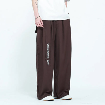 Pantaloni da uomo in stile giapponese con stampa Ukiyo-e, pantaloni comodi e alla moda, pantaloni larghi da uomo, pantaloni casual a gamba dritta da uomo