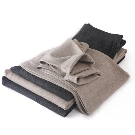 Wool Knitted Women Leggings 2024 Autumn Winter Elastic High Waist Casual Soft Warm Comfortable Trousers Ankle-Length Solid Pants PlatiNum