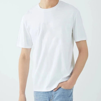 Four seasons 100% Cotton T shirts Man Casual Tees High quality Solid color Couple Oversized T shirts Black White Grey Sports Top PlatiNum