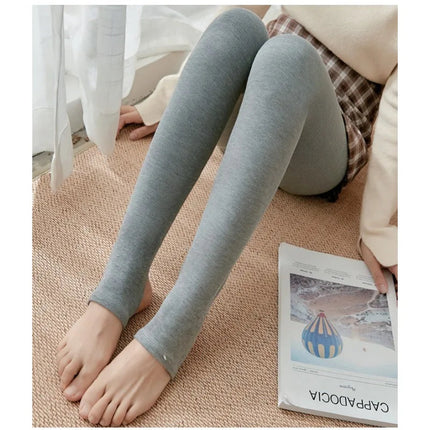 Women's Fall Winter Ribbed Vertical Stripe Thermal Leggings Fleece Thickened  Street Ready Seamless High Waist Thermal Pants PlatiNum
