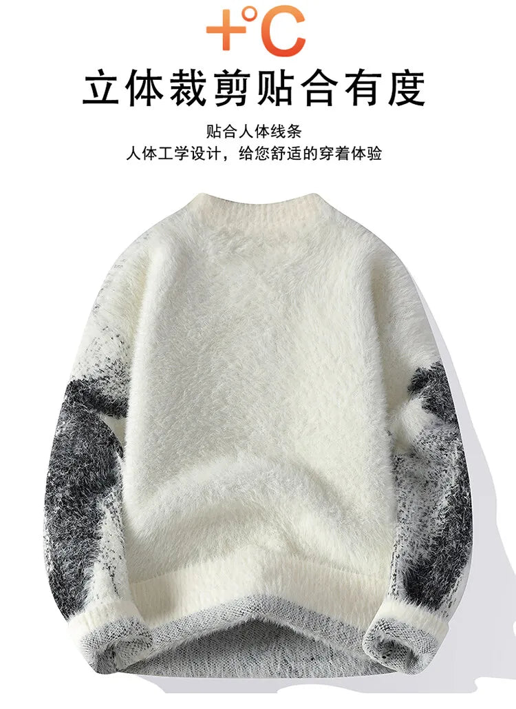 2026 Winter Sweaters for male men thick O-neck sweater men Student youth sweaters autumn Men's wool Casual Knitwear Pullover