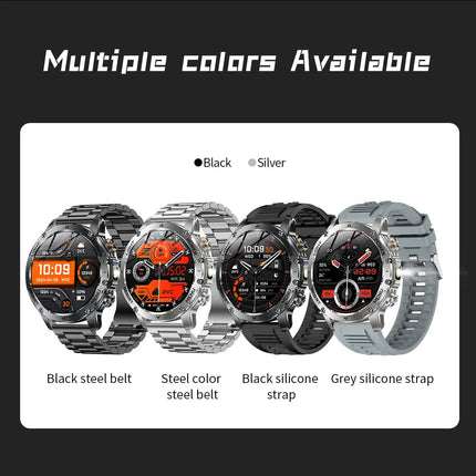 2025 Uomini Schermo AMOLED da 1,7 pollici Astuto Della Vigilanza 1000mAh Batteria Frequenza Cardiaca Chiamata Bluetooth NFC GPS Tracker Sport Fitness Orologi Nuovo platinumshop