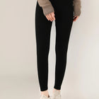 Women's Wool Leggings Slim Warm Autumn Winter High Waisted Elastic Tight Pants 100% Merino Wool Knitted Skin-friendly Leggings PlatiNum