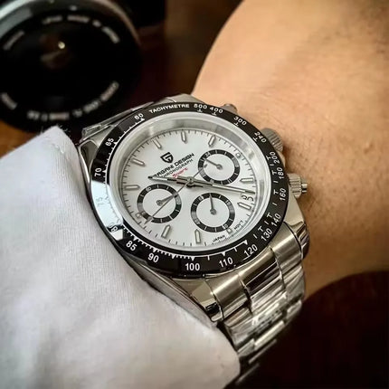 PAGANI DESIGN V2 Orologio da uomo al quarzo con movimento VK63, vetro zaffiro, acciaio inossidabile, impermeabile fino a 100 m, orologio sportivo da uomo PD1644