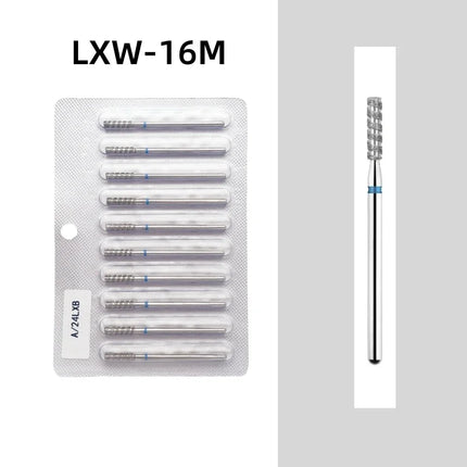 10Pcs Tornado Flame Diamond Nail Drill Bit Fine&Medium Grit Size Manicure Cutters Rotary Burr Drill Accessories Spiral Nail Tool2028 Nail Tools