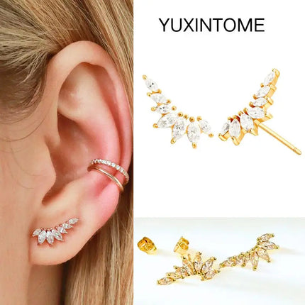 White Color Zircon Hoop Earrings 925 Sterling Silver Needle Cross/Star/Flower/Water Drop Pendant Gold Earrings Luxury Jewelry PlatiNum