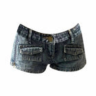 2026 Summer Women Cargo Jeans Shorts Kpop Abi Japanese Y2K 2000s Gyaru Denim Hot Pants Grunge Tide High Street Coquette Sexy PlatiNum