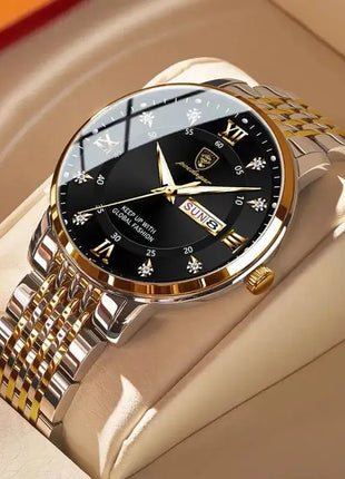 Men's watch with double calendar, waterproof, with night light, Korean edition, fashion watch, birthday gift for men, surprise
