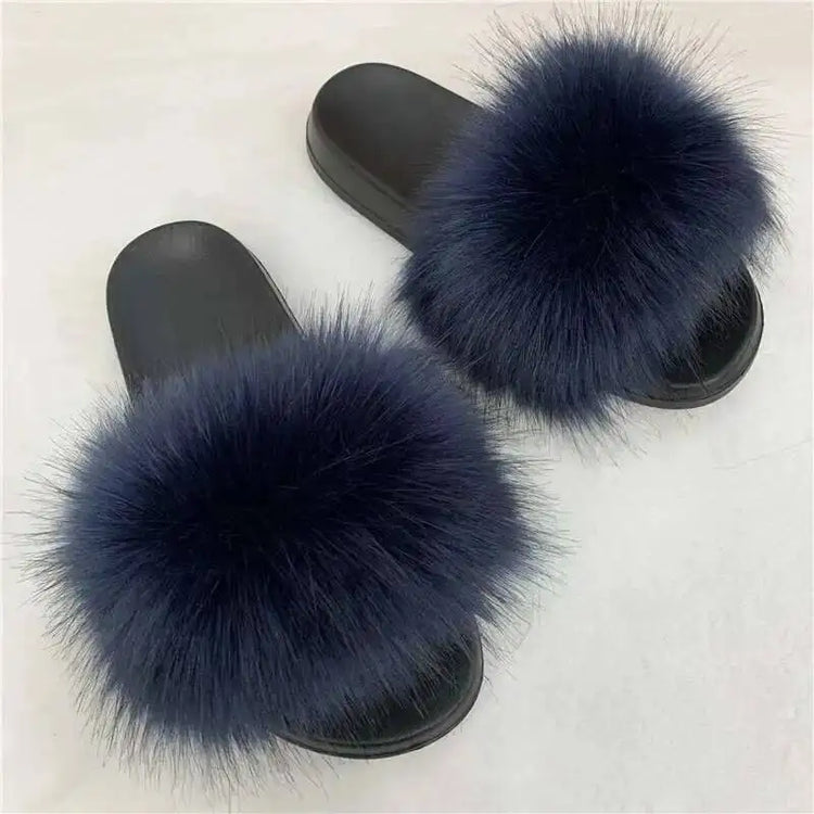 Pantofole soffici da donna Pantofole morbide da donna estive in pelliccia sintetica Sandali eleganti con punta aperta Scarpe da spiaggia comode pelose per interni ed esterni