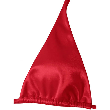 Sexy 13 colori Halter Satin Bikini brasiliano Donna Costumi da bagno Costume da bagno femminile Bikini a due pezzi Bagnante Costume da bagno Swim V4966 platinumshop