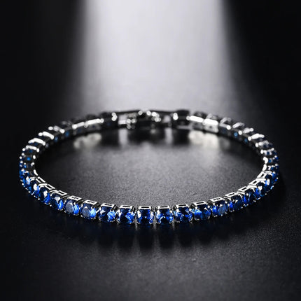 4mm Micro-inlaid Zircon Tennis Bracelet for Women 2025 New Men Bracelet Homme Jewelry Accessories Wholesale PlatiNum