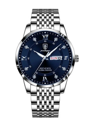 Men's watch with double calendar, waterproof, with night light, Korean edition, fashion watch, birthday gift for men, surprise