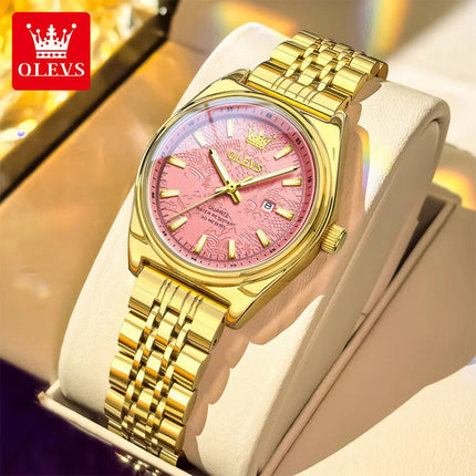 Orologio OLEVS 3703 da donna, elegante orologio al quarzo da donna, marca di alta gamma, impermeabile, luminoso, con calendario, orologio da polso di lusso per signora. platinumshop