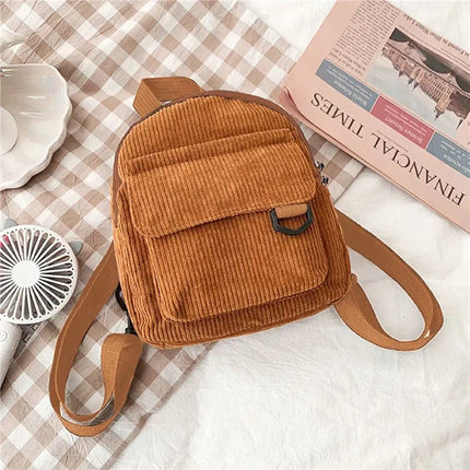 Mini Backpack Square Bag Korean Version Fashionable Sweet Shoulder Bag Female's Schoolbag Stylish  Simple Crossbody Bag Casual PlatiNum