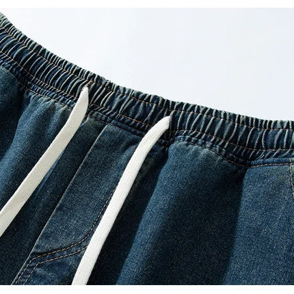 Pantaloncini di jeans cargo da uomo estivi Baggy dritti Moda Casual Pantaloni corti a gamba larga Tasca grande Jeans corti per vacanze al mare Uomo