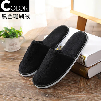 5 pairs/lot men women disposable hotel slippers guest cotton slides home travel SPA slipper hospitality cheap indoor slip-on