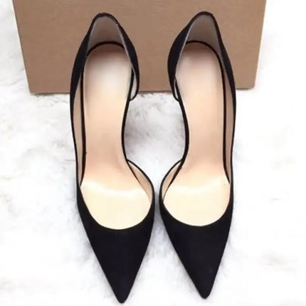 Scarpe con tacco alto a spillo da donna in pelle verniciata nuda 12CM 10CM 8CM Ritagli Punta a punta che celebra scarpe da sera per feste Taglia46 platinumshop