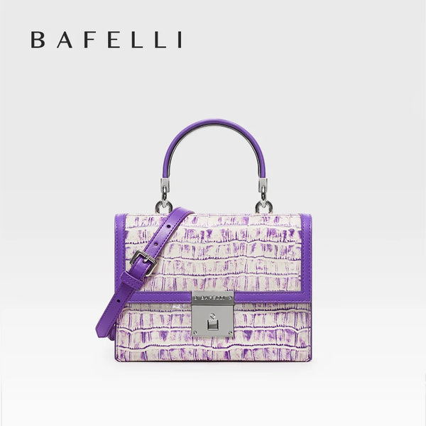 BAFELLI 2025 NUOVA BORSA DA DONNA MARCHIO DI Lusso K GOLD SERIES MODA VIOLA Borsa da sera Spalla Stile invernale Lana CASUALE
