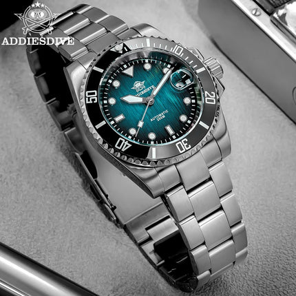 ADDIESDIVE Men's Dive Watch Automatic Mechanical 8215 Sapphire Glass BGW9 Super Luminous 200M Waterproof Men's Watch AD2536