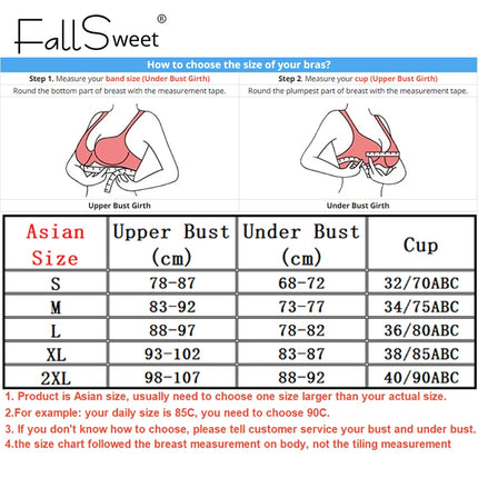 FallSweet French Floral Wireless Push Up Bra for Women Sweet Lace Bralette with Small Breasts Anti-sagging Brassiere Lingerie