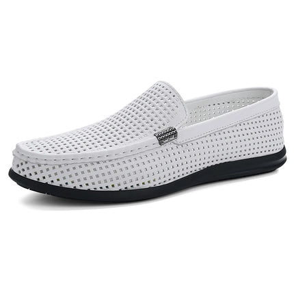 2025 Estate Scava Fuori Penny Mocassini Da Uomo Scarpe Da Barca Traspirante Uomo Mocassini In Pelle Slip On Appartamenti Mens Casual Scarpe Da Guida